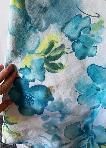 Mavi Çiçek Desenli - Görsel 3