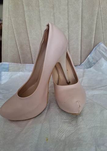 Diger Bej Stiletto Topuklu Kadın Ayakkabı