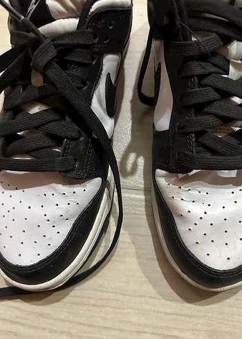 Siyah Beyaz Bağcıklı Kadın Spor Ayakkabı - Görsel 2