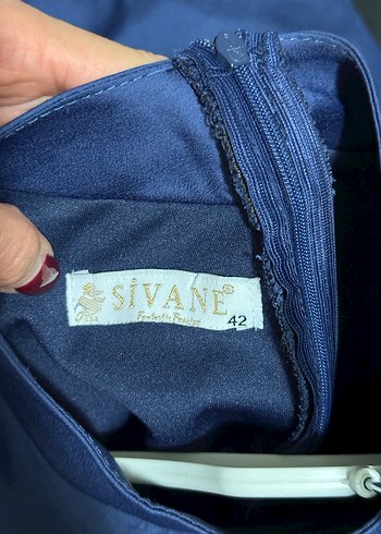 Klasik Drapeli Uzun Lacivert Kadın Elbise - Görsel 4