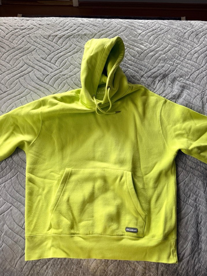 Erkek Sarı Kapüşonlu Sweatshirt - Görsel 2