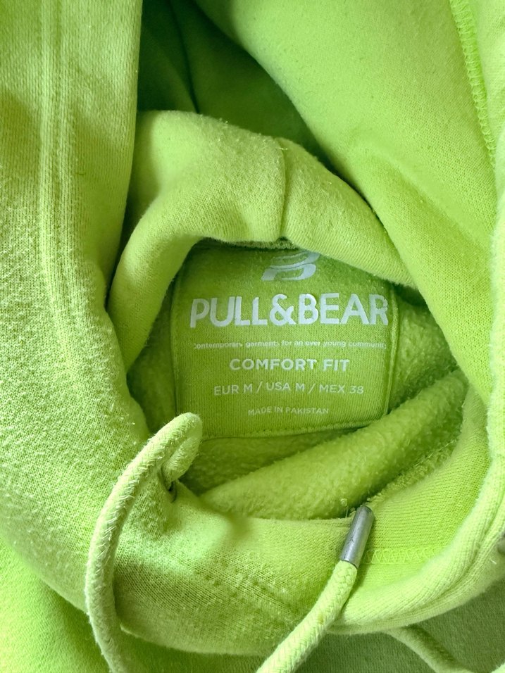 Erkek Sarı Kapüşonlu Sweatshirt - Görsel 3