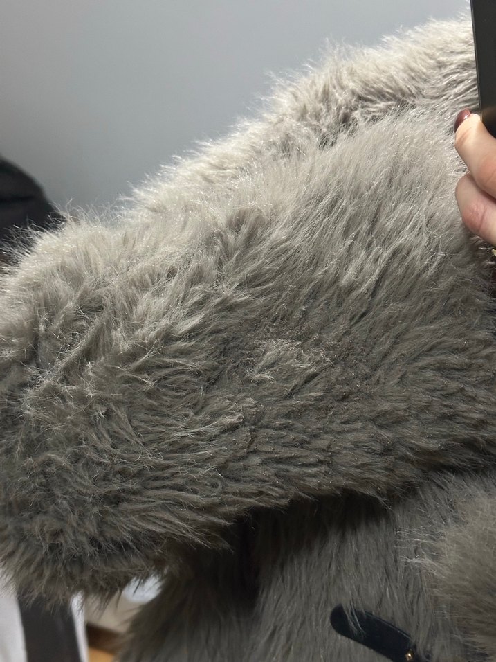 Kahve  Kadın Midi Boy Kürk Detaylı Kaban - Görsel 2