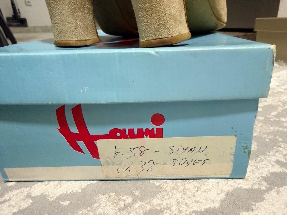 Bej Süet Kadın Klasik Topuklu Ayakkabı - Görsel 3