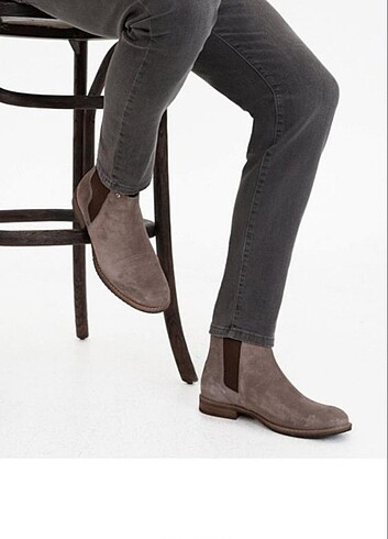 PİERRE CARDİN GERÇEK DERİ ERKEK BOT/ VİZON RENGİ  - Görsel 4