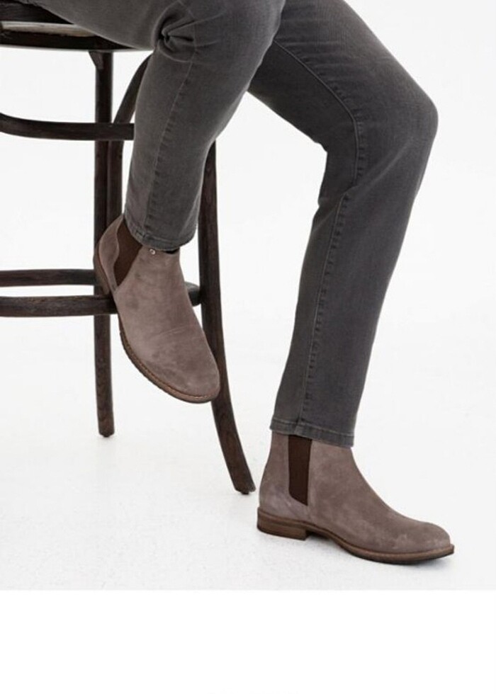 PİERRE CARDİN GERÇEK DERİ ERKEK BOT/ VİZON RENGİ  - Görsel 4