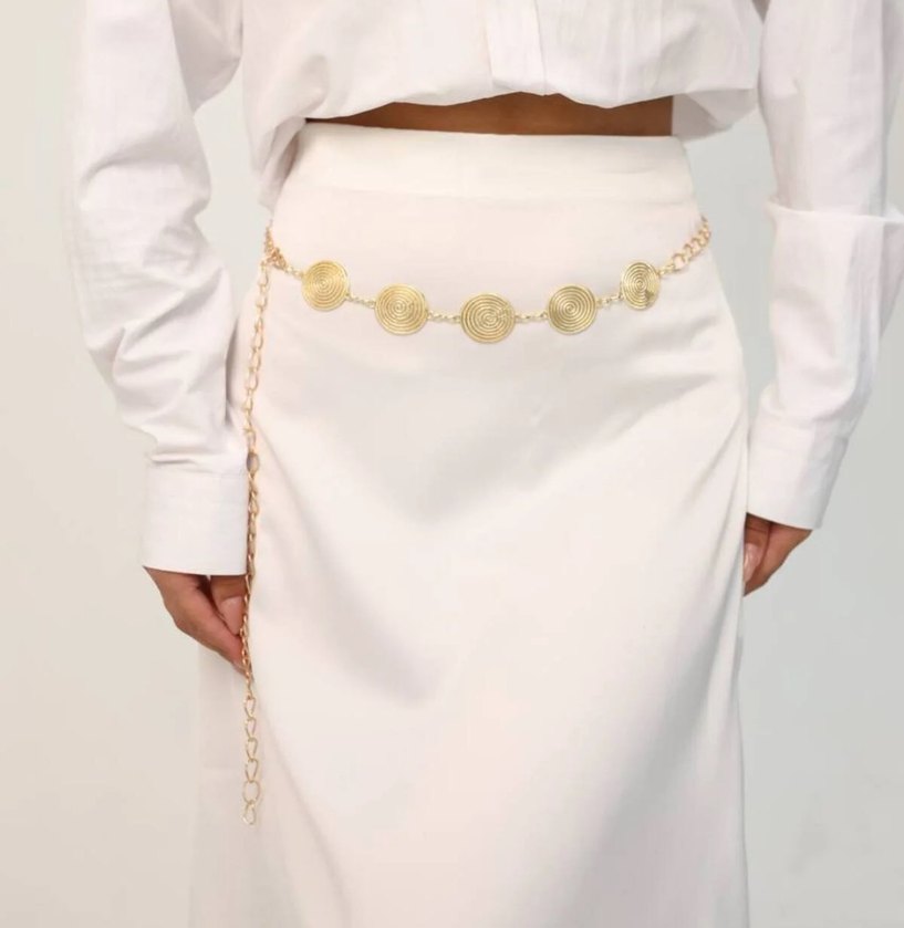 Altın Renk Deniz Temalı Vücut Zinciri - Görsel 2