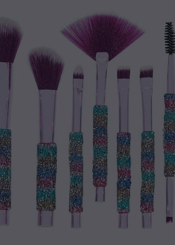 Pastel Mor Makyaj Fırça Seti - Görsel 2