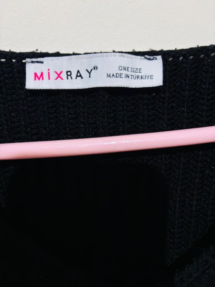 Siyah Oversize Triko Kadın Kazak - Görsel 3