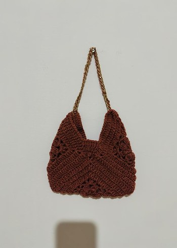 Dantel Detaylı Örgü Bohem Kadın Çanta - Görsel 2