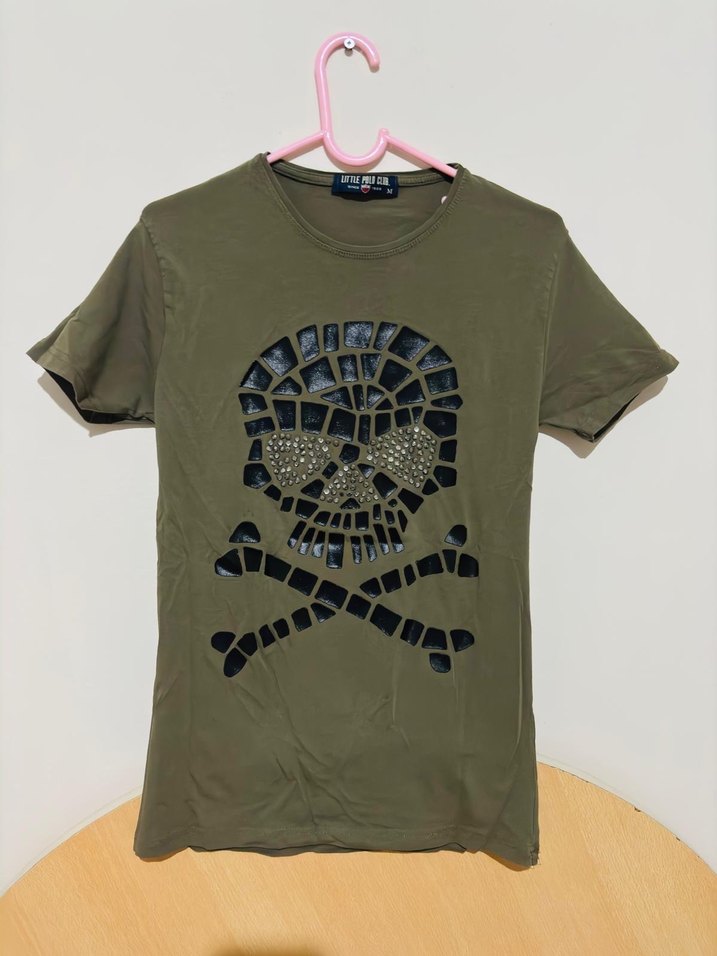 Yeşil Rock Punk Baskılı Tişört - Görsel 2