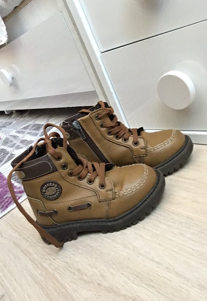 Bej Deri Bağcıklı Erkek çocuk bot - Görsel 5