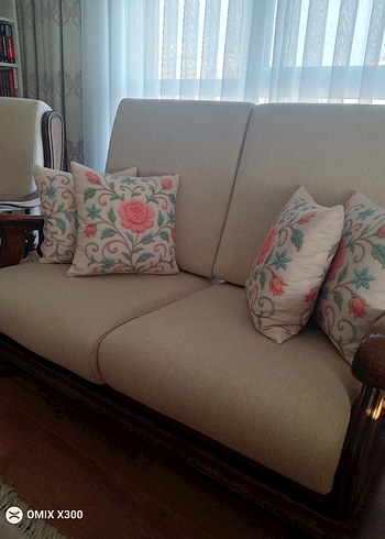 Nakışlı  Görünümlü  Yastık Kılıfı 4  Adet 43 x 43 - Görsel 2