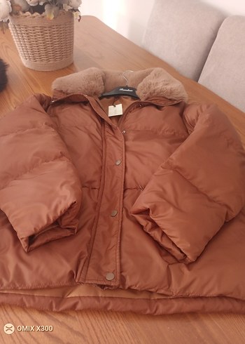 Kahverengi Kadın Kürklü Kış Montu - Görsel 2