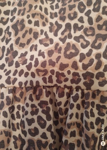 Leopar Desenli Elbise - Görsel 3