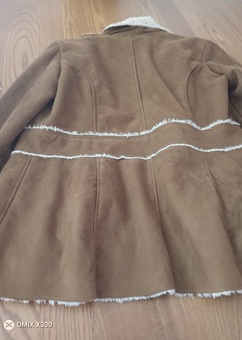 Kahverengi Süet Kürklü Kadın Kaban - Görsel 3