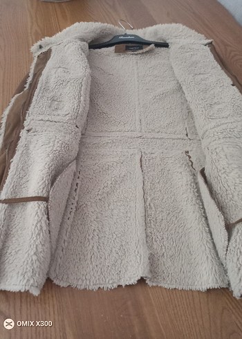 Kahverengi Süet Kürklü Kadın Kaban - Görsel 2