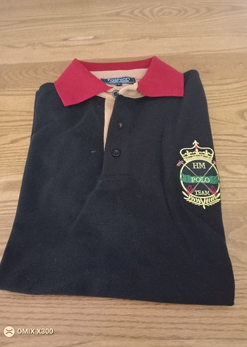 Siyah Uzun Kollu Polo Yaka Erkek  Tişört - Görsel 3