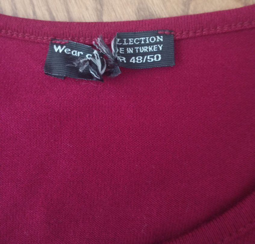 Kadın Kırmızı Uzun Kollu Baskılı Tişört - Görsel 3