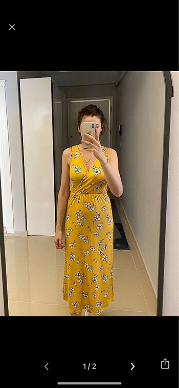 Koton sarı elbise