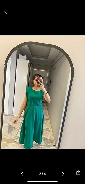 m Beden Yeşil elbise