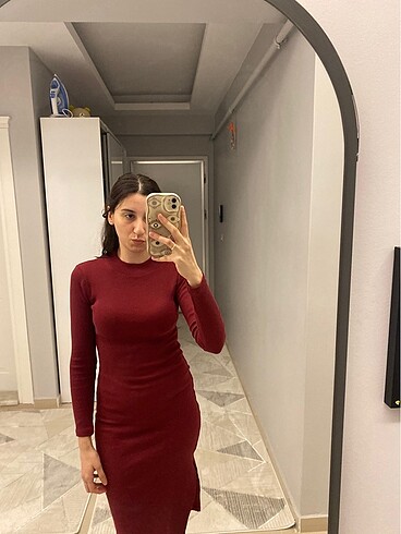 Bordo elbise