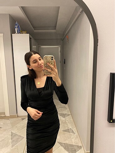 Diğer Siyah kadife elbise