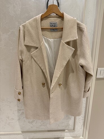 Krem Oversize Ceket