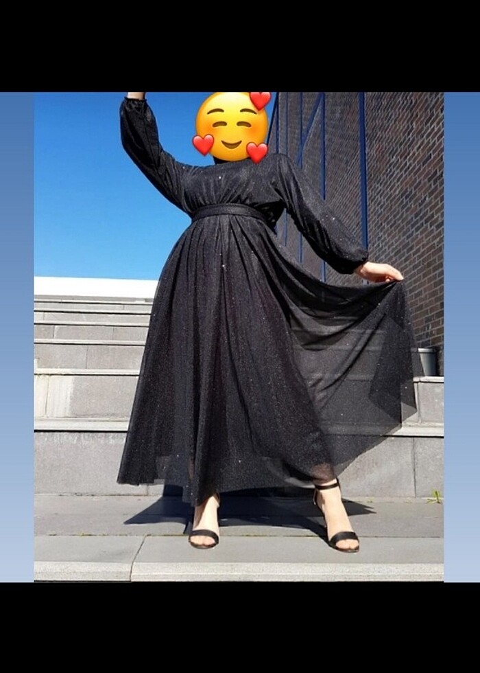 Simli  tül abiye - Görsel 2