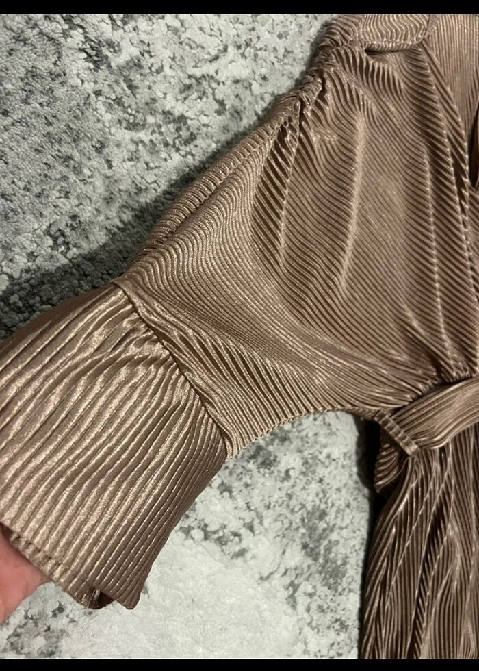 Vizon kendınden ısıltı lı abıye - Görsel 5