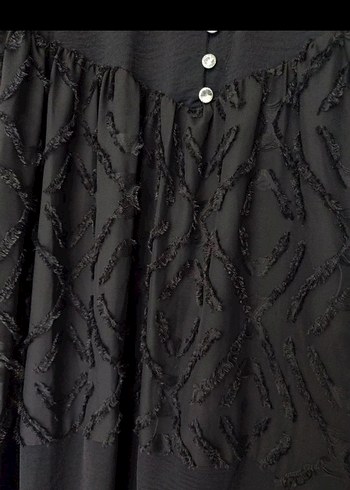 Siyah Fırfırlı Uzun Gotik Elbise - Görsel 4