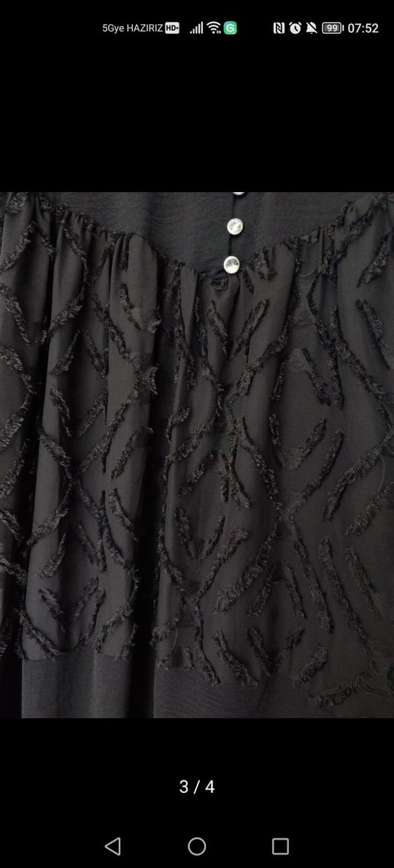 Siyah Fırfırlı Uzun Gotik Elbise - Görsel 4