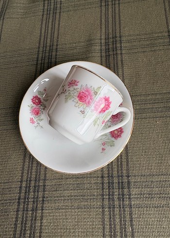 El Yapımı Zarafet: 6 Kişilik Antika Çin Porseleni Kahve Takımı - Görsel 3