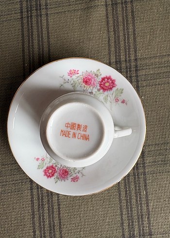 El Yapımı Zarafet: 6 Kişilik Antika Çin Porseleni Kahve Takımı - Görsel 4