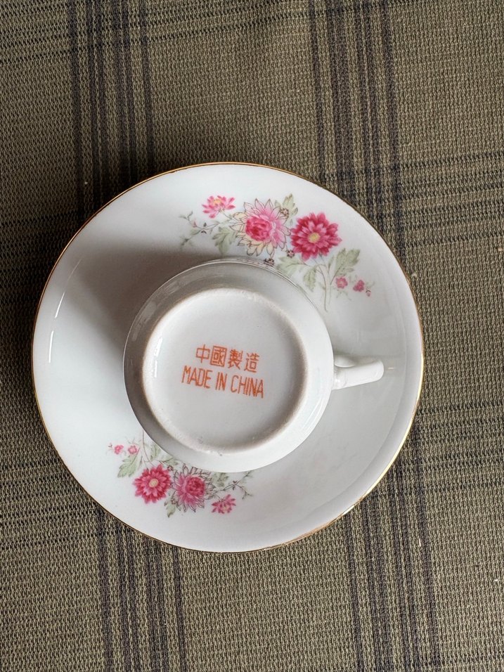 El Yapımı Zarafet: 6 Kişilik Antika Çin Porseleni Kahve Takımı - Görsel 4