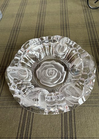 El İşçiliği Gri Vintage Kristal Kül Tablası - Görsel 2