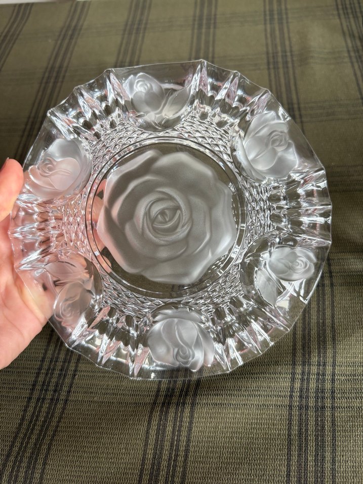 El İşçiliği Gri Vintage Kristal Kül Tablası - Görsel 3