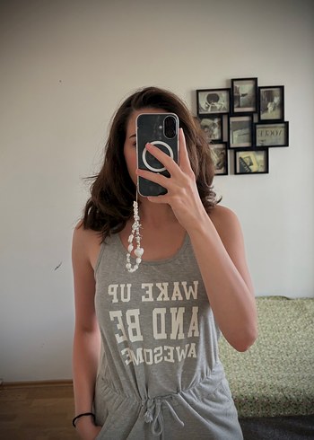 Gri Baskılı Colins Uzun Elbise - Görsel 2