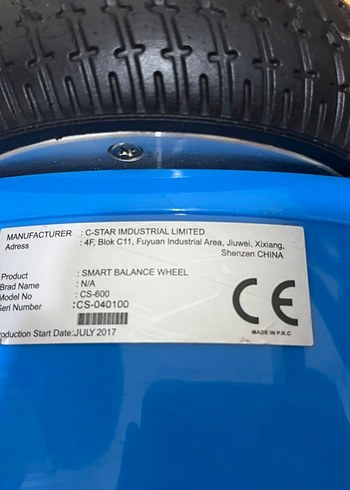  Beden mavi Renk Mavi Renk Tomolco Marka Temiz Hoverboard