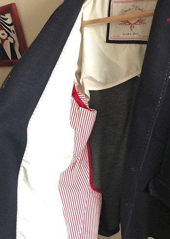 Lacivert Düğmeli Erkek Ceket - Görsel 4