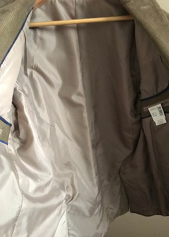 Camel Kadife Düğmeli Erkek Ceket - Görsel 4