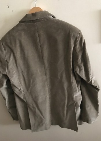 Camel Kadife Düğmeli Erkek Ceket - Görsel 5