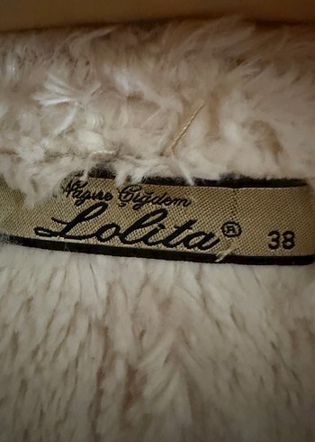 Bej Süet Kadın Kürklü Bohem Ceket - Görsel 2