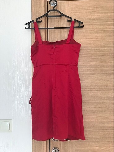 Trendyol & Milla Saten kırmızı elbise