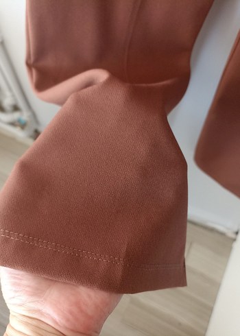 34 Beden kahverengi Renk Kumaş Pantolon