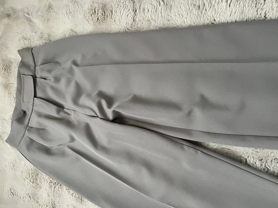 Gri Kadın Kumaş Pantolon - Görsel 3