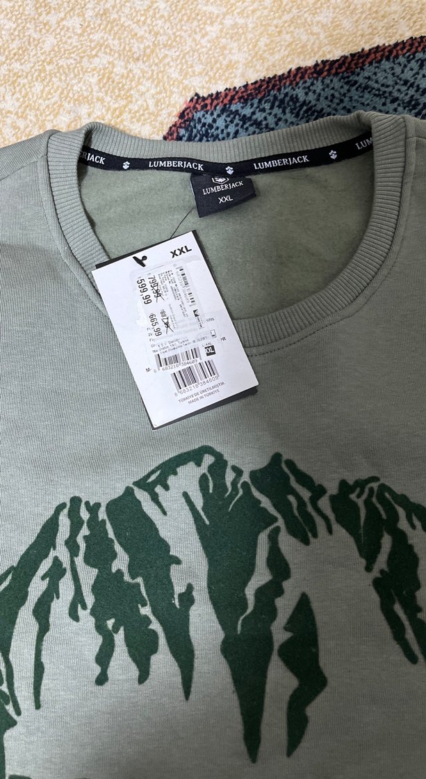 Urban Nature Baskılı Yeşil Sweatshirt - Görsel 2