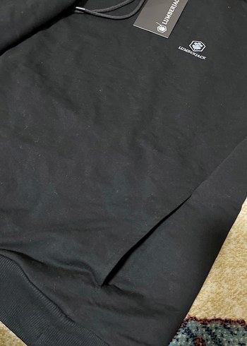 Erkek Siyah Kapüşonlu Sweatshirt - Görsel 3