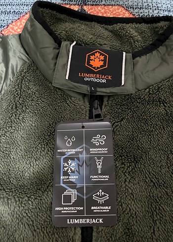 Erkek Haki Fermuarlı Polar ceket - Görsel 2