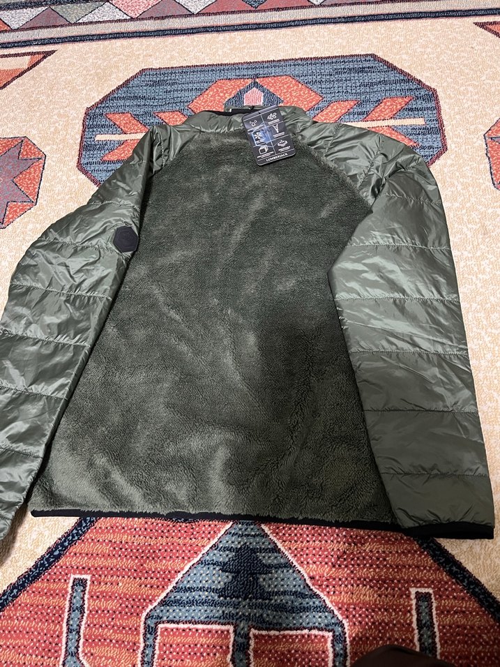 Erkek Haki Fermuarlı Polar ceket - Görsel 4